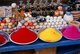 India: Holi powder for sale in ancient Hampi, Karnataka State