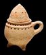 Palestine / Israel: A Terracotta Incense Burner with Lid. Period: Iron Age, 8th century BC. Palestine